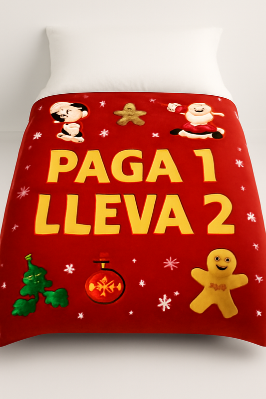 COBIJA NAVIDEÑA !PAGA 1 LLEVA 2!